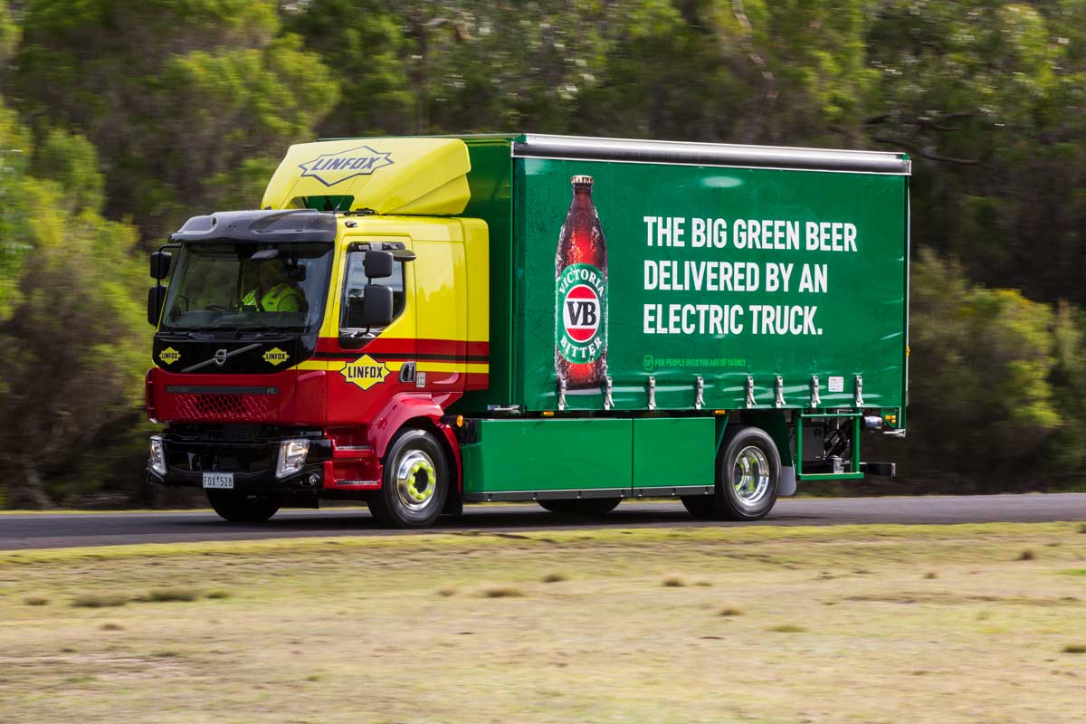 Diesel Vb VB truck goes green to deliver brews across Melbourne