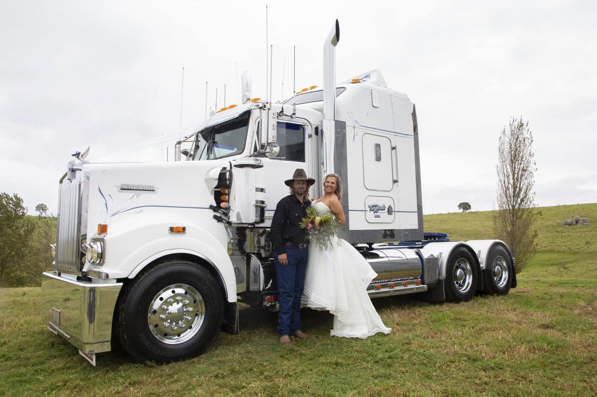 A trucking good time as newlyweds say ‘I do’