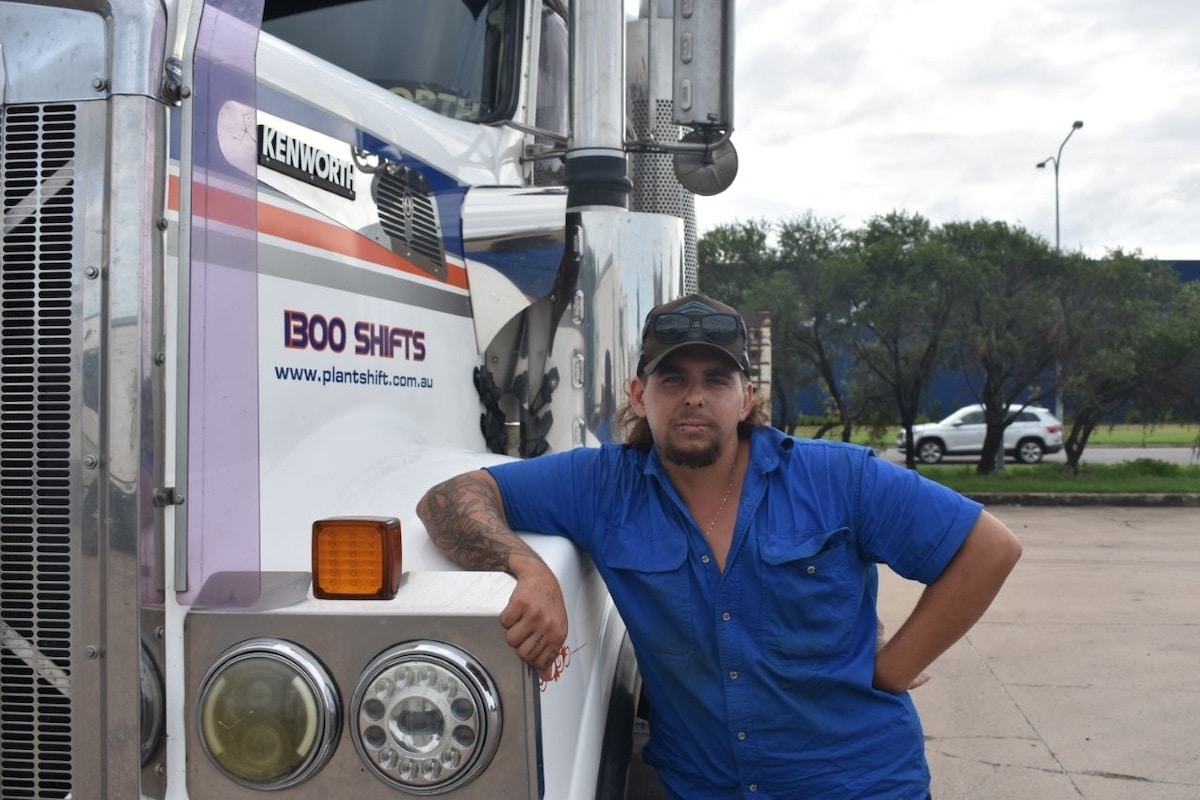 Young go-getting truck driver is loving his role